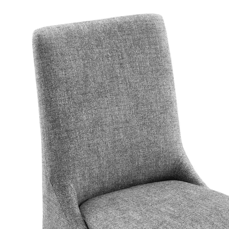 Spruce&Spring Upholstered Dining Chair with Double-layed Seat Cushion and Wood Legs