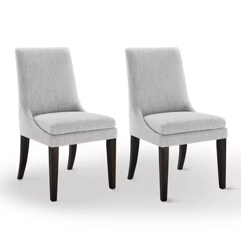 Spruce&Spring Upholstered Dining Chair with Double-layed Seat Cushion and Wood Legs