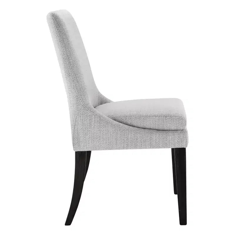 Spruce&Spring Upholstered Dining Chair with Double-layed Seat Cushion and Wood Legs