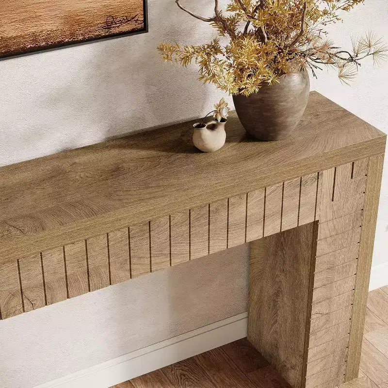 Lantine 70.9-Inch Extra Long Console Table for Entryway, Narrow Sofa Table Behind Couch, Suitable for Hallway, Foyer, Living Room,Brown