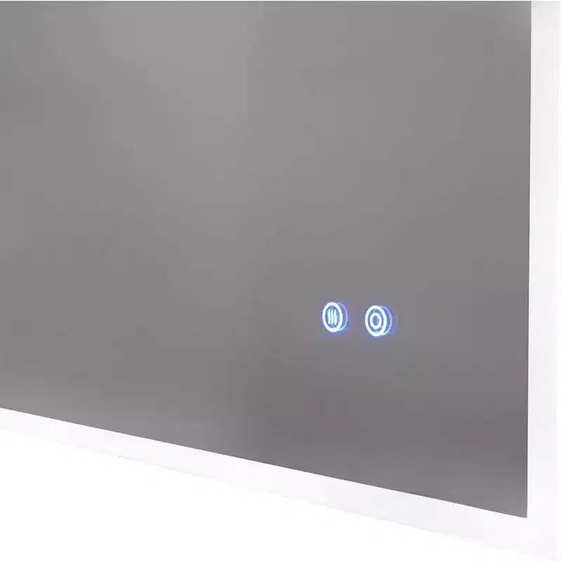 Led Bathroom Mirror, Wall Mounted Backlit Glass Mirror, Intelligent Dual Control Illuminating Glow Horizontal/Vertical Mirror White
