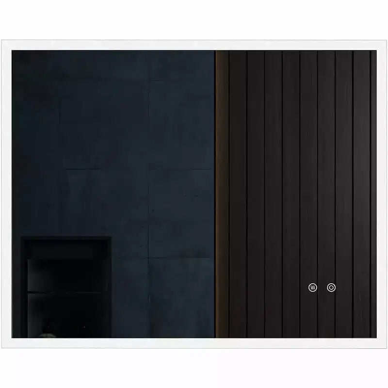 Led Bathroom Mirror, Wall Mounted Backlit Glass Mirror, Intelligent Dual Control Illuminating Glow Horizontal/Vertical Mirror White