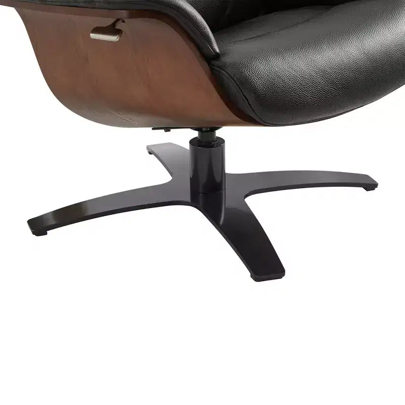 Spruce&Spring Swivel Recliner Chair Set Accent Chair with Ottoman and Adjustable Headrest