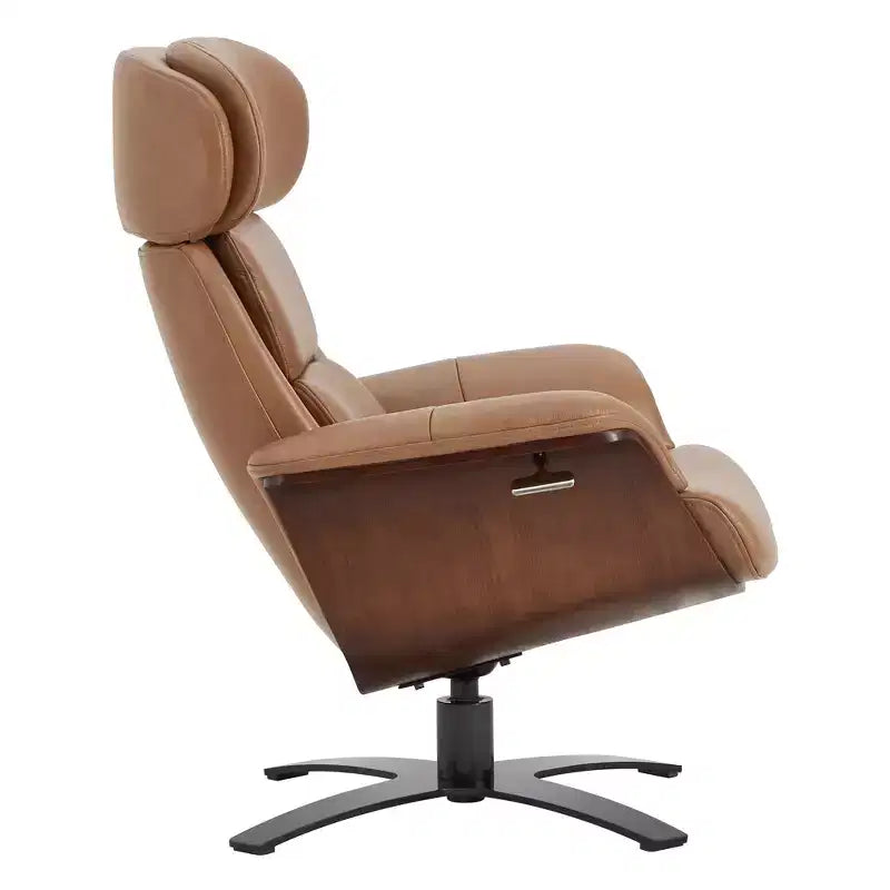 Spruce&Spring Swivel Recliner Chair Set Accent Chair with Ottoman and Adjustable Headrest