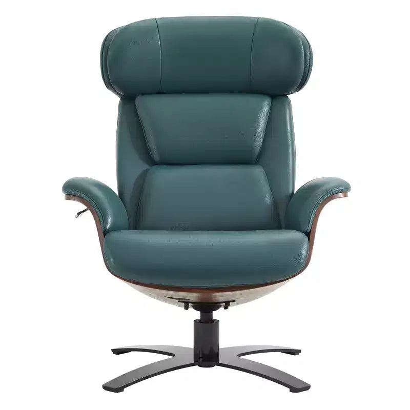 Spruce&Spring Swivel Recliner Chair Set Accent Chair with Ottoman and Adjustable Headrest