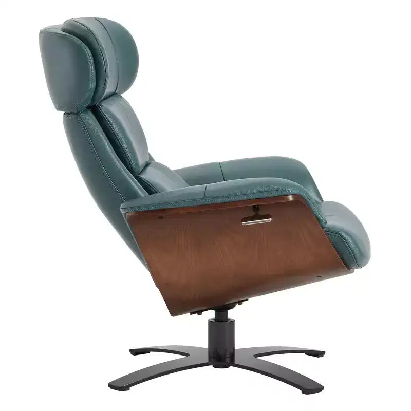 Spruce&Spring Swivel Recliner Chair Set Accent Chair with Ottoman and Adjustable Headrest
