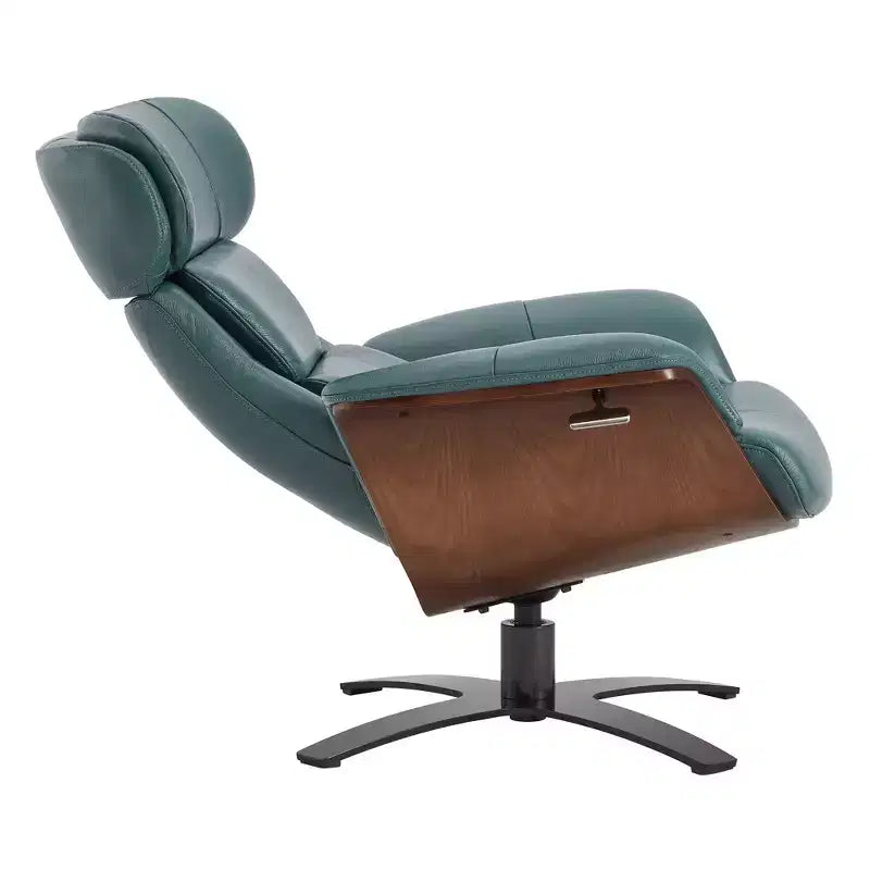 Spruce&Spring Swivel Recliner Chair Set Accent Chair with Ottoman and Adjustable Headrest