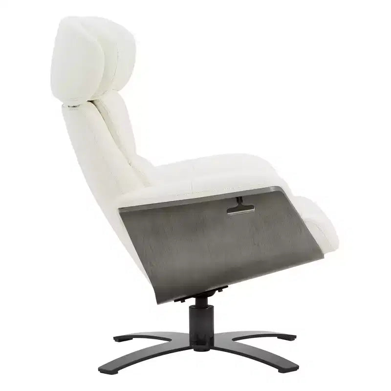 Spruce&Spring Swivel Recliner Chair Set Accent Chair with Ottoman and Adjustable Headrest