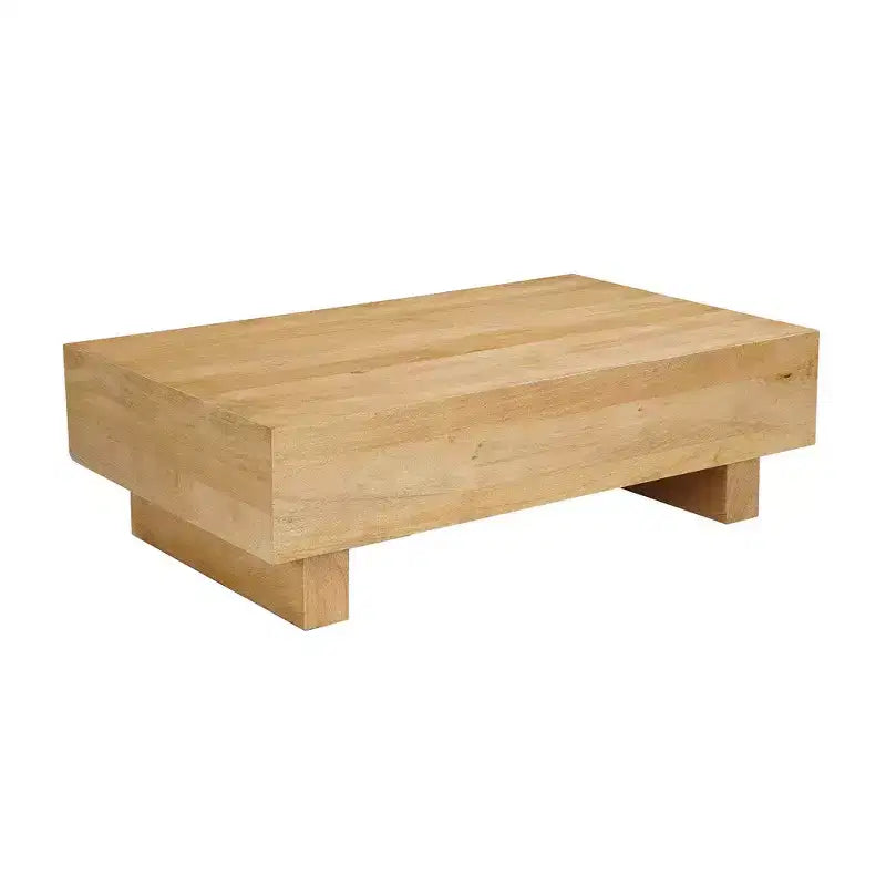 Royal Hampton Coffee Table | 42 Rectangular Top | Sandblasted Natural Brown Mango Wood | Wood Sustainably Harvested - UPT-333317