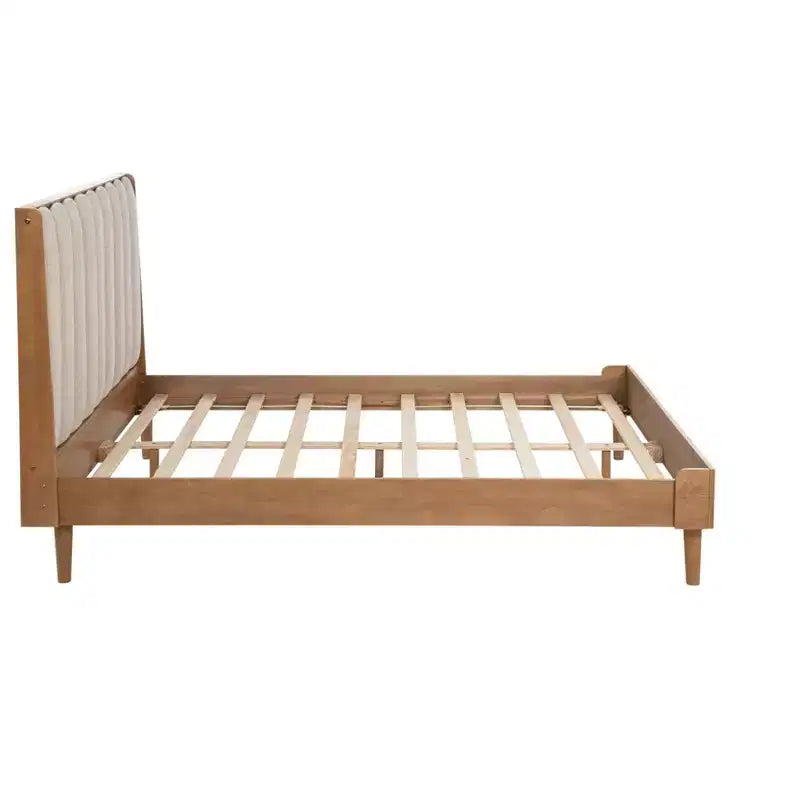 Queen/King Size Platform Bed Frame with Upholstered Headboard - ModernLuxe