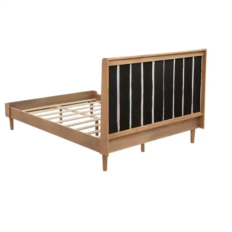 Queen/King Size Platform Bed Frame with Upholstered Headboard - ModernLuxe