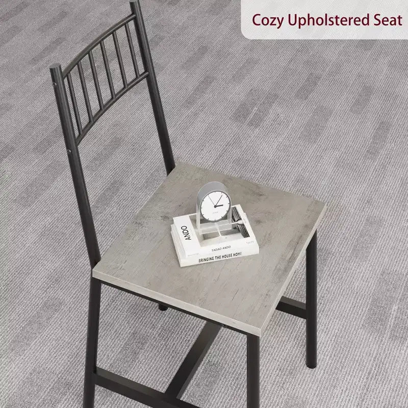 Kitchen Table Chairs Set of 4, Dining Table Set for 4 with Bench and Chairs, 4 Pieces Kitchen Table Set with Storage Rack for Small Space
