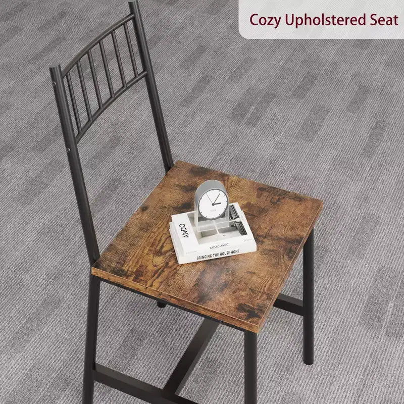 Kitchen Table Chairs Set of 4, Dining Table Set for 4 with Bench and Chairs, 4 Pieces Kitchen Table Set with Storage Rack for Small Space