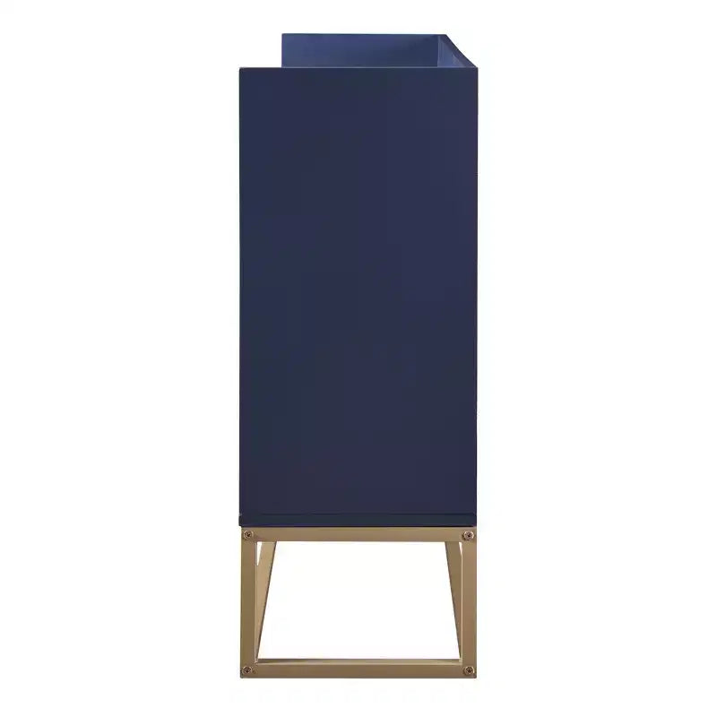 GDFStudio Truda 47.2'' Modern Sideboard Buffet Cabinet with Adjustable Shelves and Gold Metal Legs
