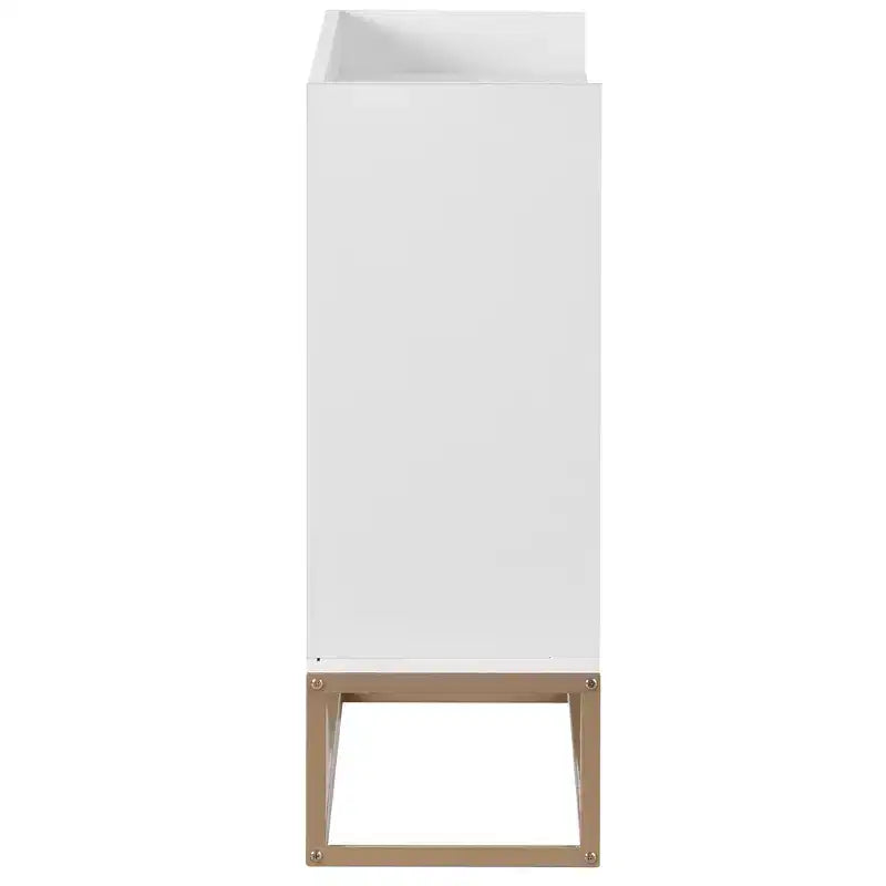 GDFStudio Truda 47.2'' Modern Sideboard Buffet Cabinet with Adjustable Shelves and Gold Metal Legs