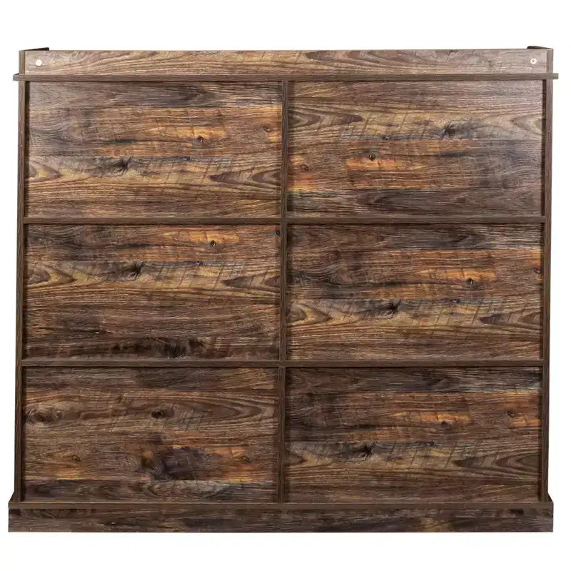 AndMakers 47.24 in. Tall Espresso Wood 3-Shelf Bookcase
