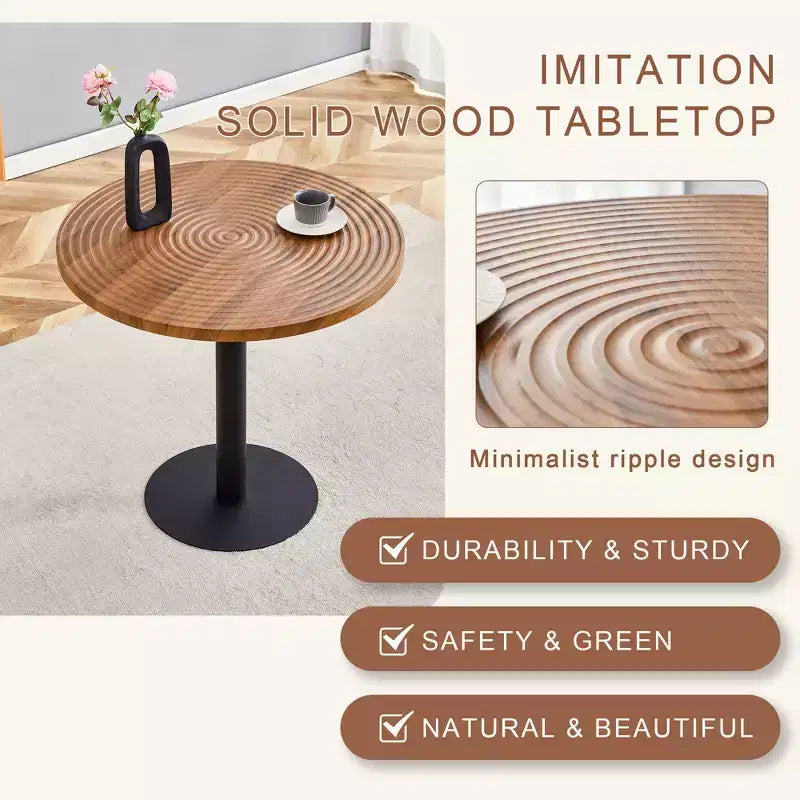 3/5 Piece Dining Table Set Round Kitchen Table Set Space-Saving Dinette with 2/4 Upholstered Chairs - ModernLuxe
