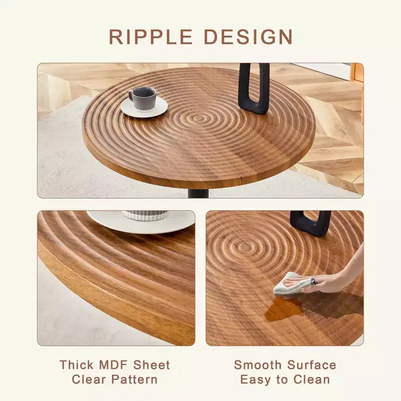 3/5 Piece Dining Table Set Round Kitchen Table Set Space-Saving Dinette with 2/4 Upholstered Chairs - ModernLuxe