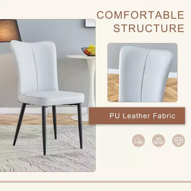 3/5 Piece Dining Table Set Round Kitchen Table Set Space-Saving Dinette with 2/4 Upholstered Chairs - ModernLuxe