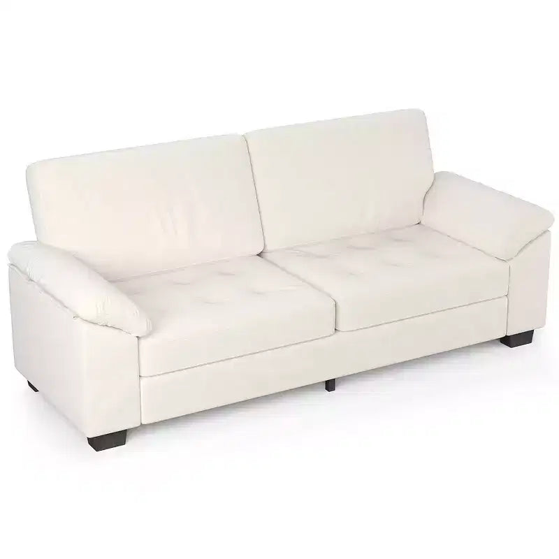 90 3 Seater Sofa Counch Velvet Upholstered Oversized Loveseat with Soft Spacious Armrests