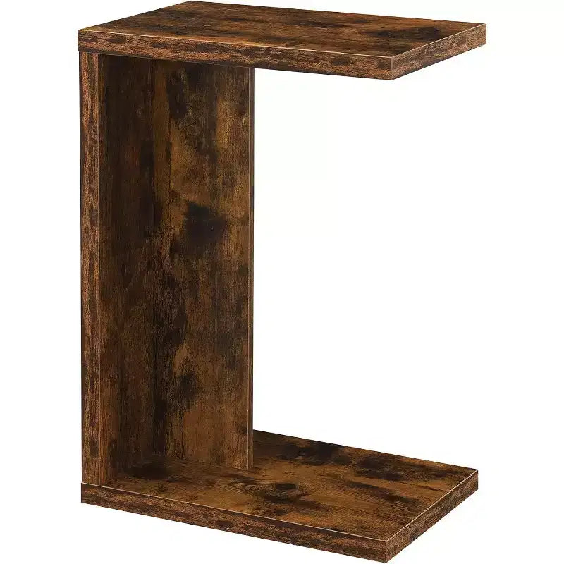 HomeStock Belmont Contemporary C Shaped End Table with Easy Sofa Access, Versatile Chairside Design and Minimalist Modern Style