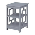 HomeStock Belmont Square End Table with Open Concept Design, Spacious Shelves and Symmetrical Frame, Modern Accent Table for Living Room