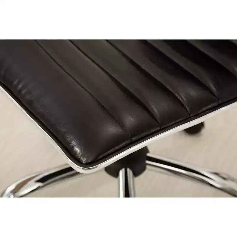 Okak Adjustable Air-Lift Office Chair, Ergonomic Desk Chair with Chromel Metal Base, 360 Swivel Chair for Study, Reading Room