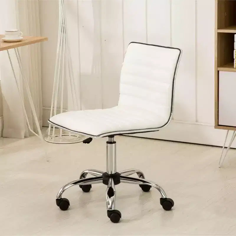 Okak Adjustable Air-Lift Office Chair, Ergonomic Desk Chair with Chromel Metal Base, 360 Swivel Chair for Study, Reading Room