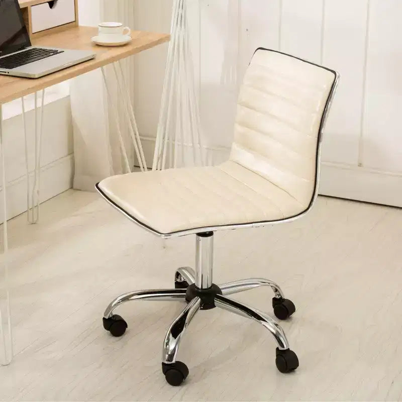 Okak Adjustable Air-Lift Office Chair, Ergonomic Desk Chair with Chromel Metal Base, 360 Swivel Chair for Study, Reading Room