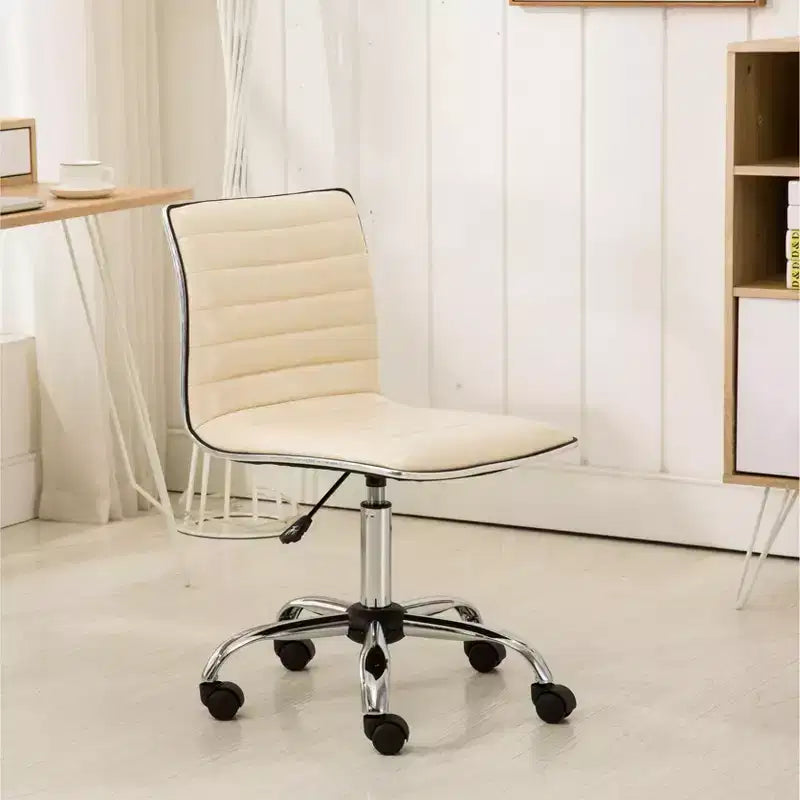 Okak Adjustable Air-Lift Office Chair, Ergonomic Desk Chair with Chromel Metal Base, 360 Swivel Chair for Study, Reading Room