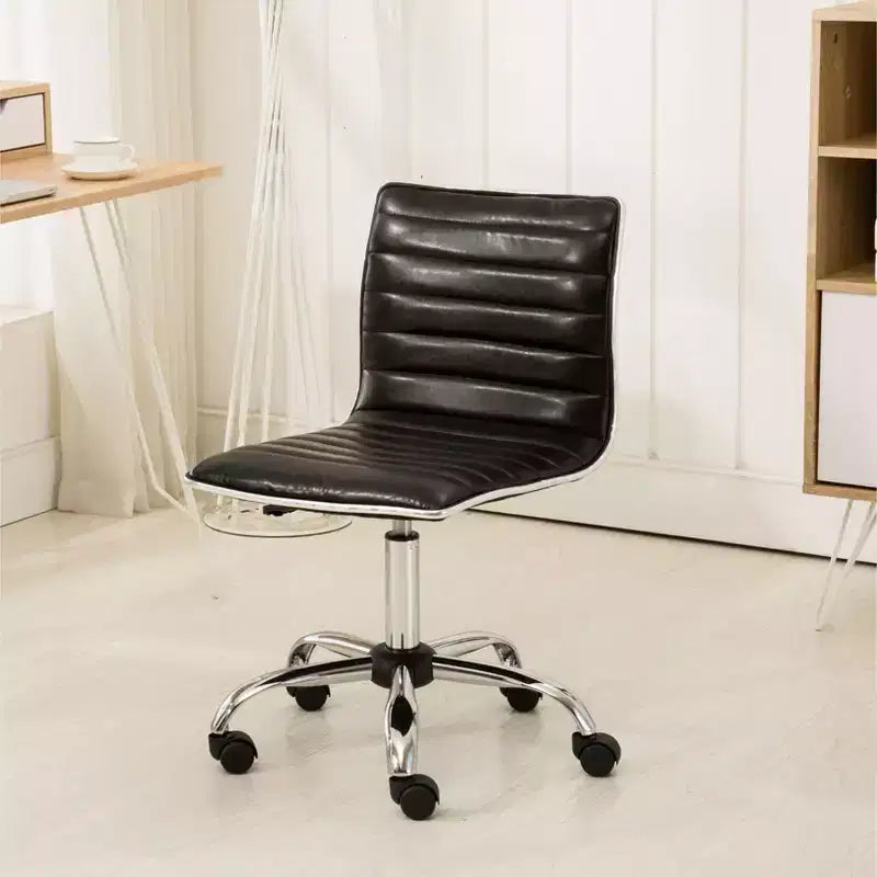 Okak Adjustable Air-Lift Office Chair, Ergonomic Desk Chair with Chromel Metal Base, 360 Swivel Chair for Study, Reading Room