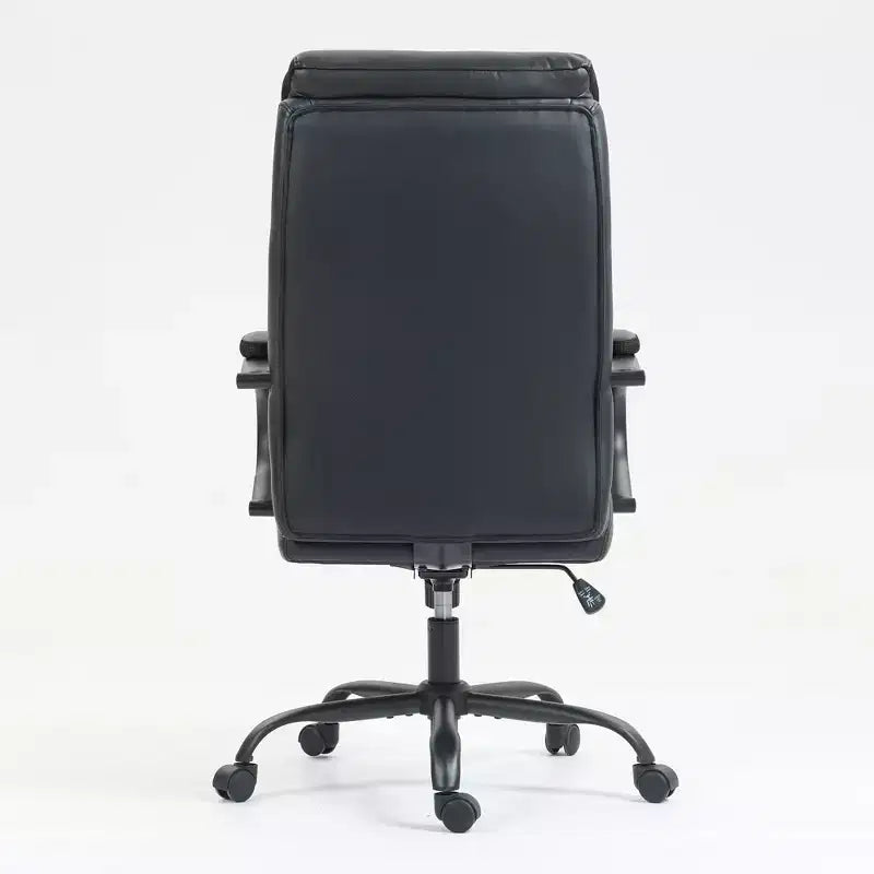 Okak High-Back Office Chair, Upholstered Desk Chair with Adjustable Height and Wheels, Comfy Chair for Reading Room, Study