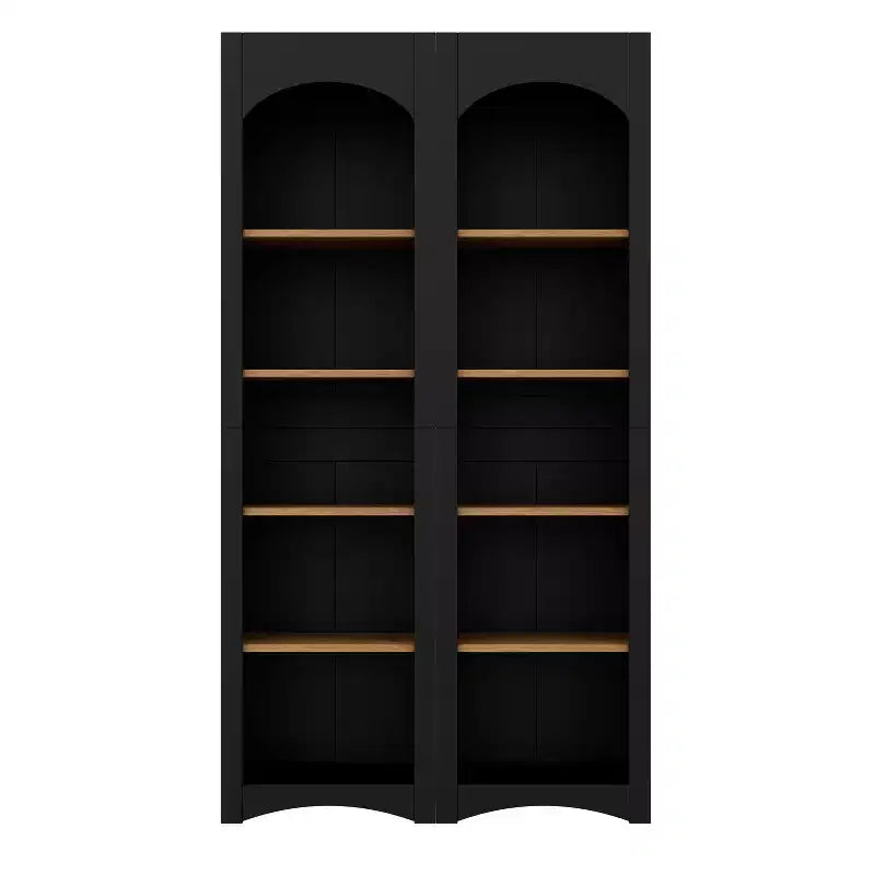 Okak Modern Bookshelf, Storage Shelves with 8 Adjustable Shelves, Freestanding Storage Organizer Set of 2 for Living Room, Office