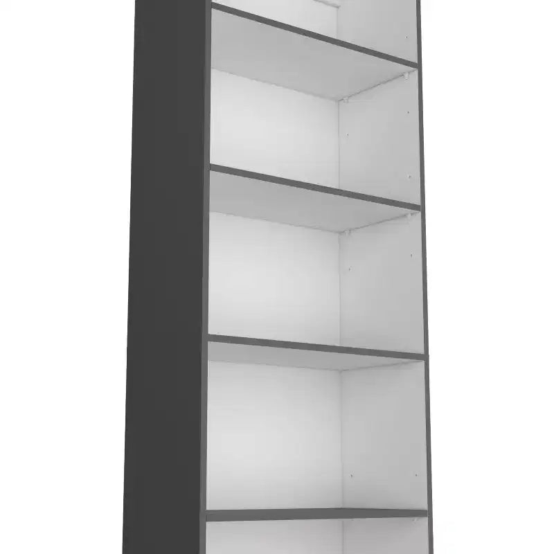 Okak Minimalism Bookshelf, Display Case with 5 Open Shelves, Freestanding Storage Organizer for Living Room, Office
