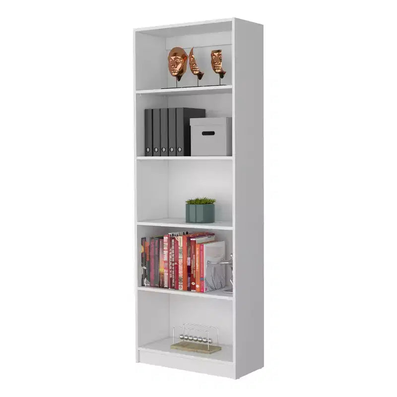 Okak Minimalism Bookshelf, Display Case with 5 Open Shelves, Freestanding Storage Organizer for Living Room, Office