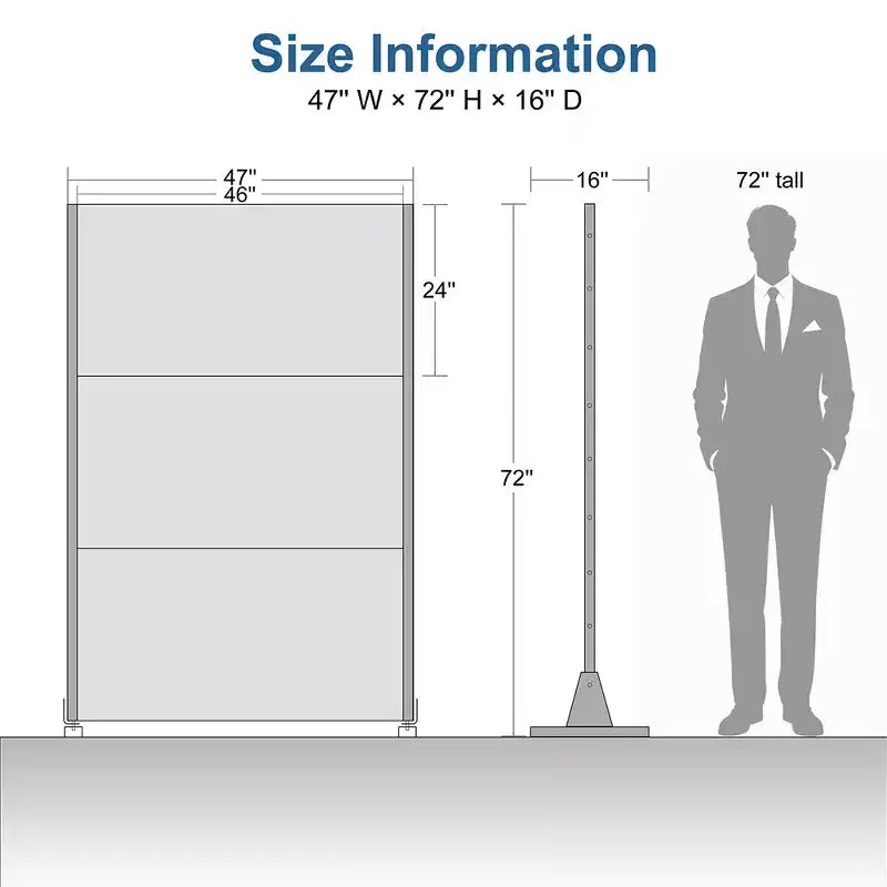 MAYEERTY Triangular Prismatic Light Black Galvanized Steel Screen Outdoor and Indoor Divider with Free Standing Decorative Privacy Screen