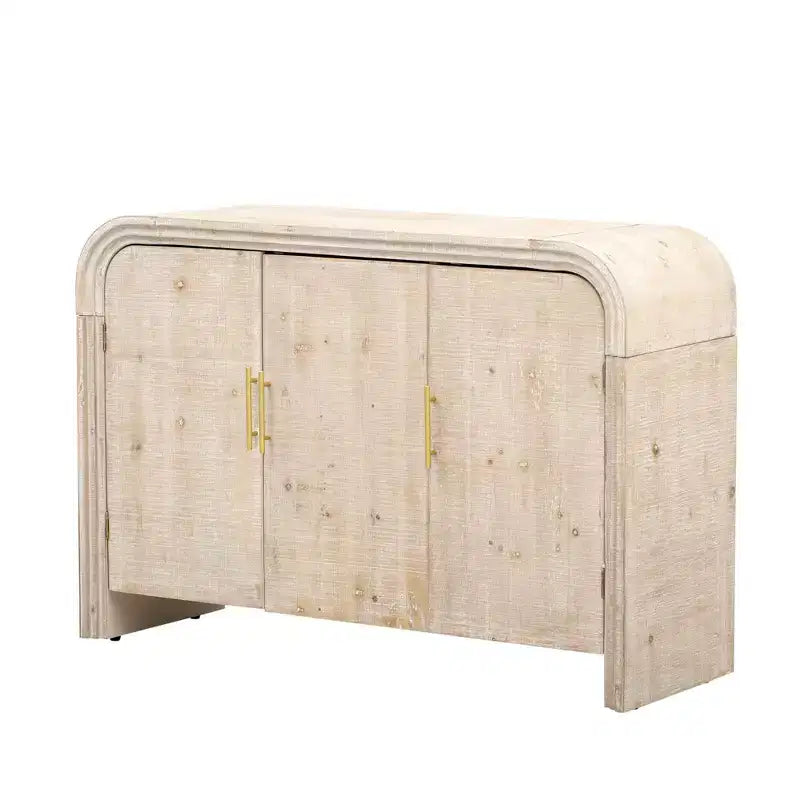 Okak Minimalist Sideboard Cabinet, Bufft Cabinet with 4 Doors and 4 Shelves, Storage Cabinet for Living Room, Dining Room, Kitchen