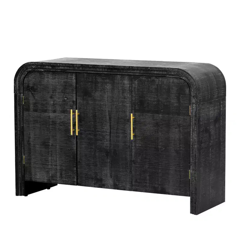 Okak Minimalist Sideboard Cabinet, Bufft Cabinet with 4 Doors and 4 Shelves, Storage Cabinet for Living Room, Dining Room, Kitchen