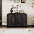 Okak Minimalist Sideboard Cabinet, Bufft Cabinet with 4 Doors and 4 Shelves, Storage Cabinet for Living Room, Dining Room, Kitchen