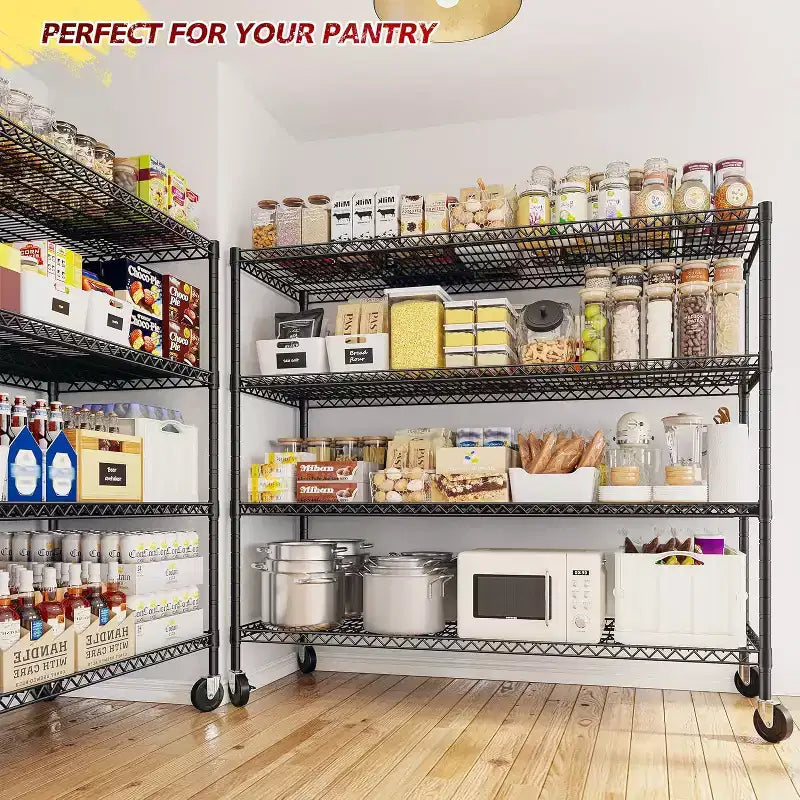 HOMDOX 2400LBS 4-Tier Heavy Duty Metal Storage Rack, 60W x 18D x 72H Adjustable Wire Metal Shelves for Storage, Free Standing Storage Shelf Units