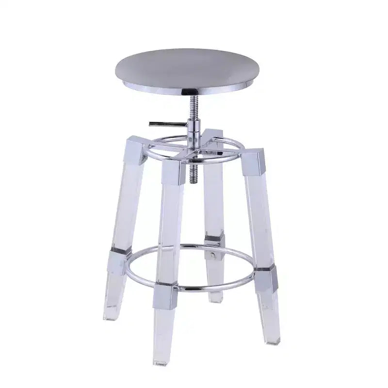 Chintaly Imports,Contemporary Rotation-Adjustable Stool Upholstered Seat