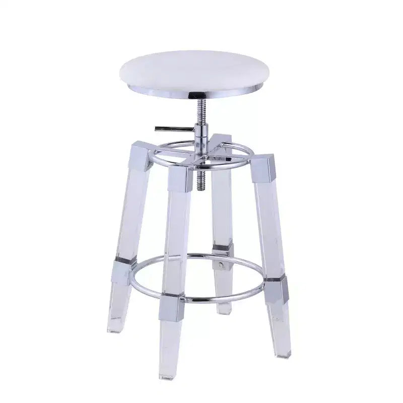 Chintaly Imports,Contemporary Rotation-Adjustable Stool Upholstered Seat