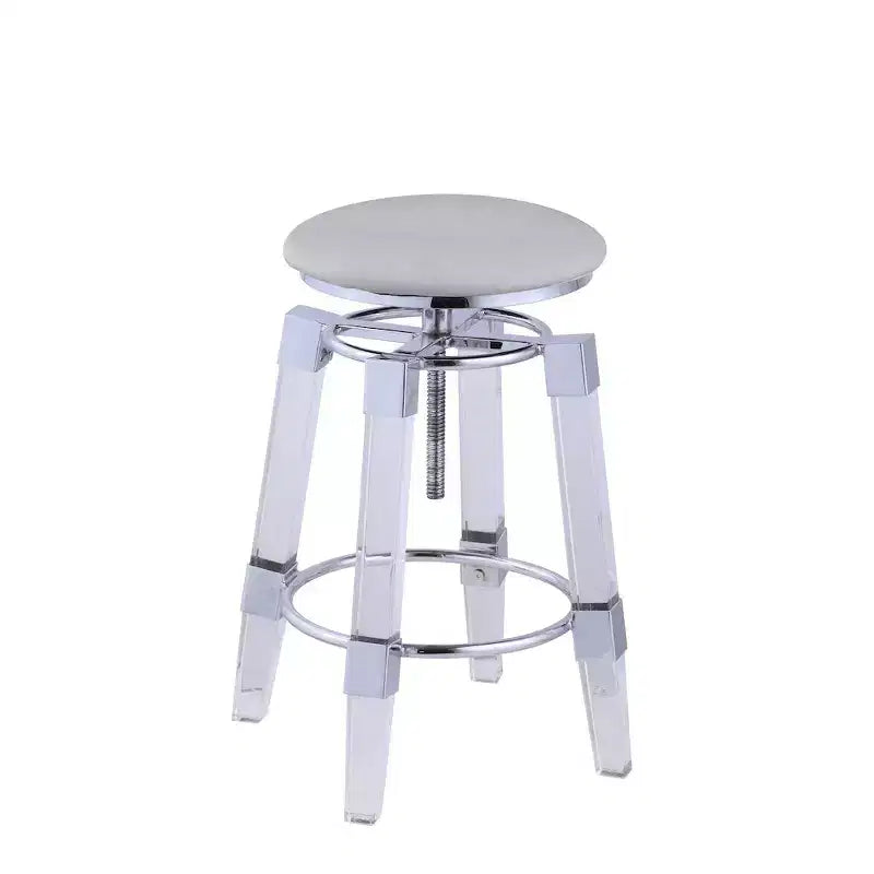 Chintaly Imports,Contemporary Rotation-Adjustable Stool Upholstered Seat