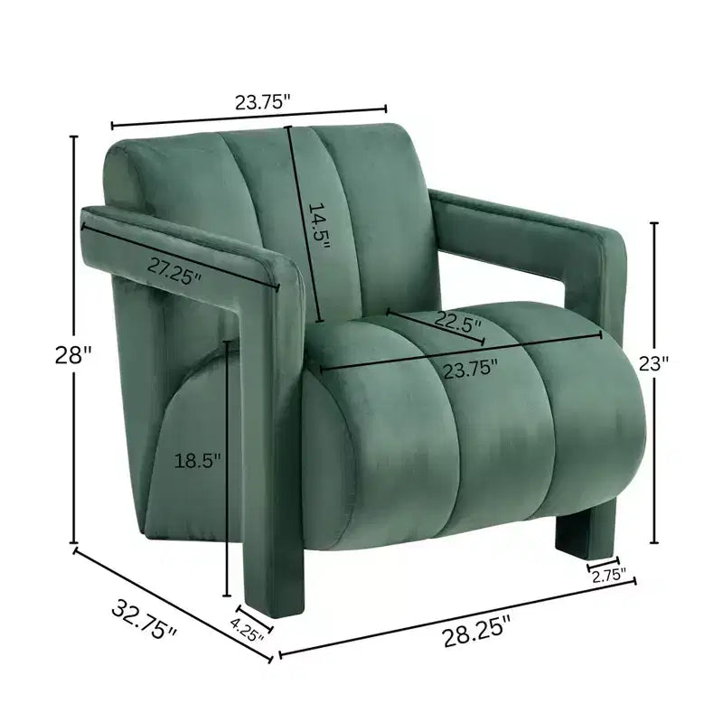 Roundhill Furniture Velmor Contemporary Velvet Accent Armchair