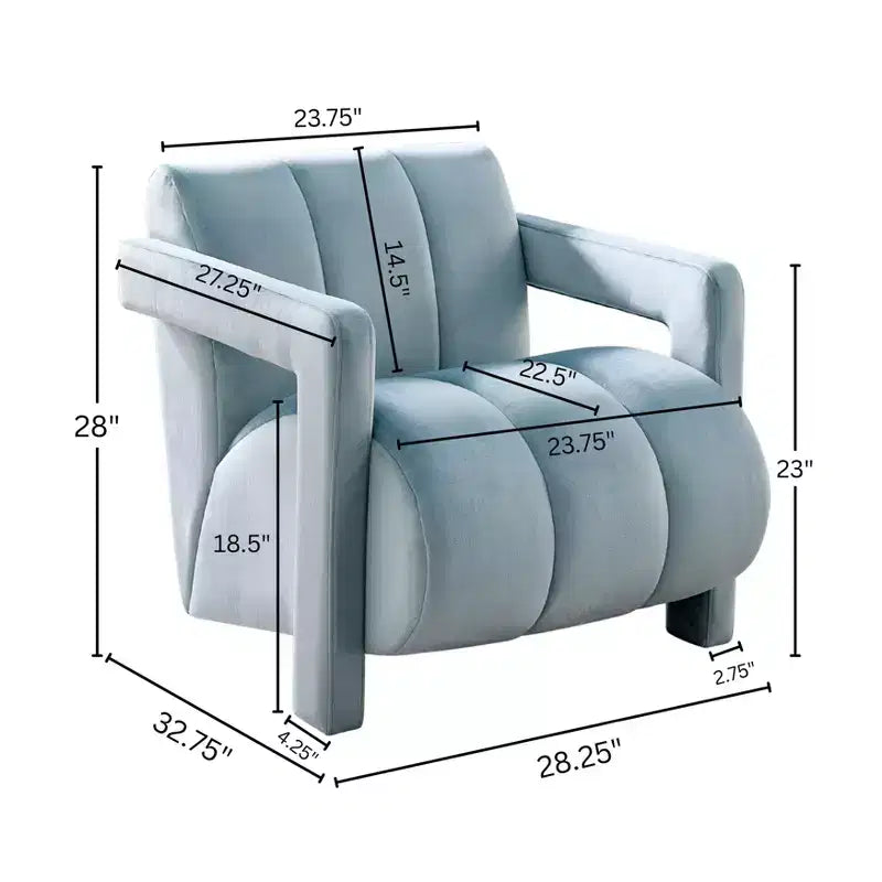 Roundhill Furniture Velmor Contemporary Velvet Accent Armchair