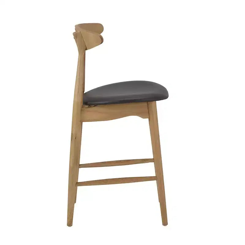 Cortland Counter Stool - Set of 2 - Natural/Black - iNSPIRE Q