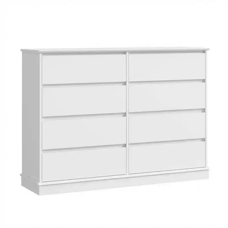 8-Drawer Dresser for Bedroom, Spacious Chest of Drawers with Deep Storage, Horizontal Wooden Double Dresser with Wide Top for Living Room