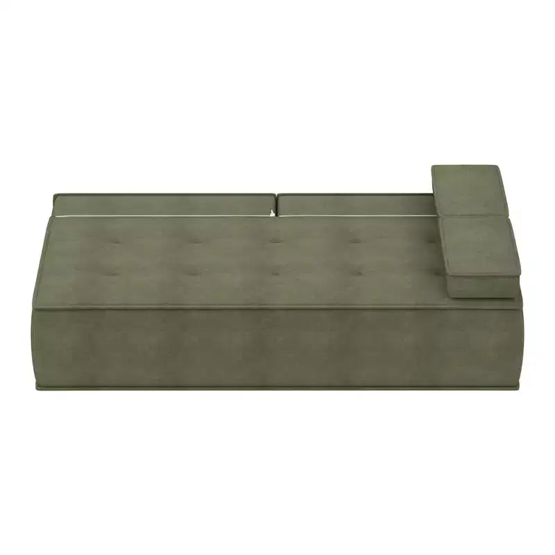 Luck Live 79 Modern Multi-Functional Fabric Sleeper Sofa, Convertible Couch Bed with Supportive Foam Cushion for Apartment & Studio