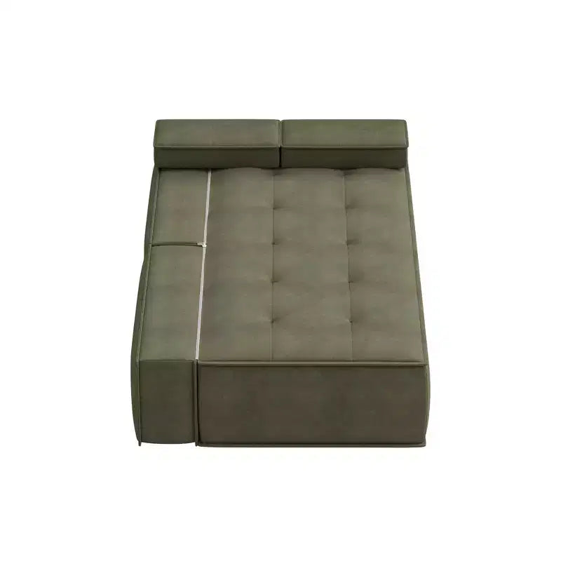 Luck Live 79 Modern Multi-Functional Fabric Sleeper Sofa, Convertible Couch Bed with Supportive Foam Cushion for Apartment & Studio