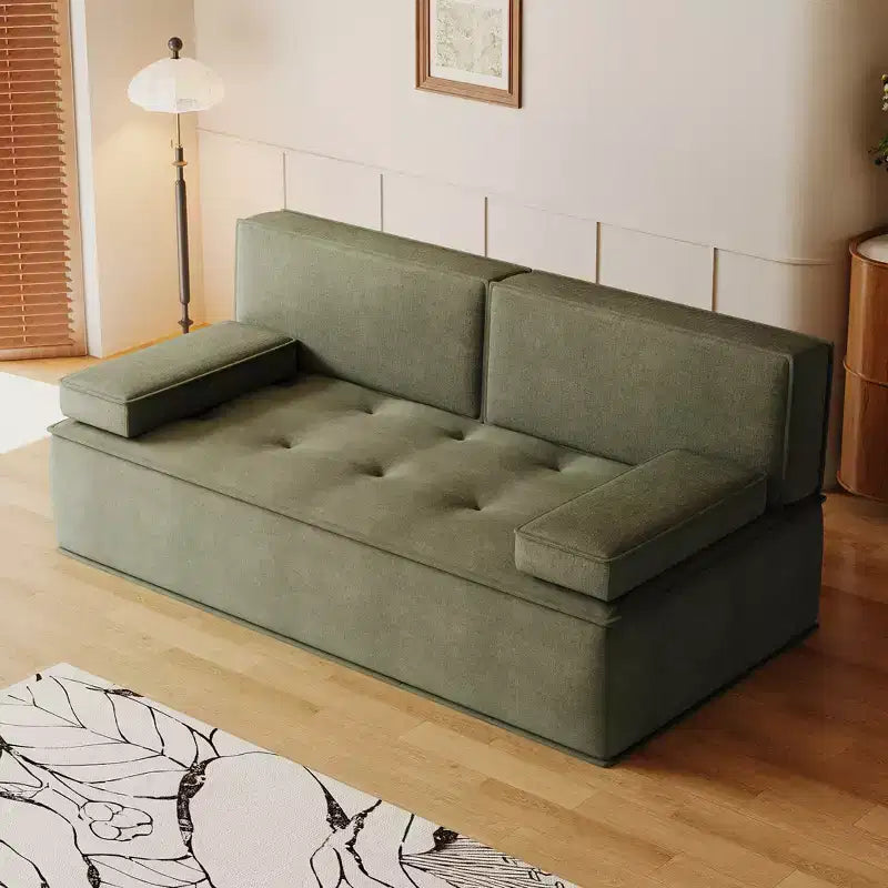 Luck Live 79 Modern Multi-Functional Fabric Sleeper Sofa, Convertible Couch Bed with Supportive Foam Cushion for Apartment & Studio